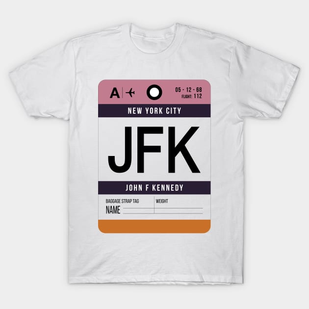 Avgeek Airport code tags - JFK - New York T-Shirt by ArtByMe